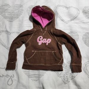 Gap Brown Kids‎ Hoodie with Pink Accents XS